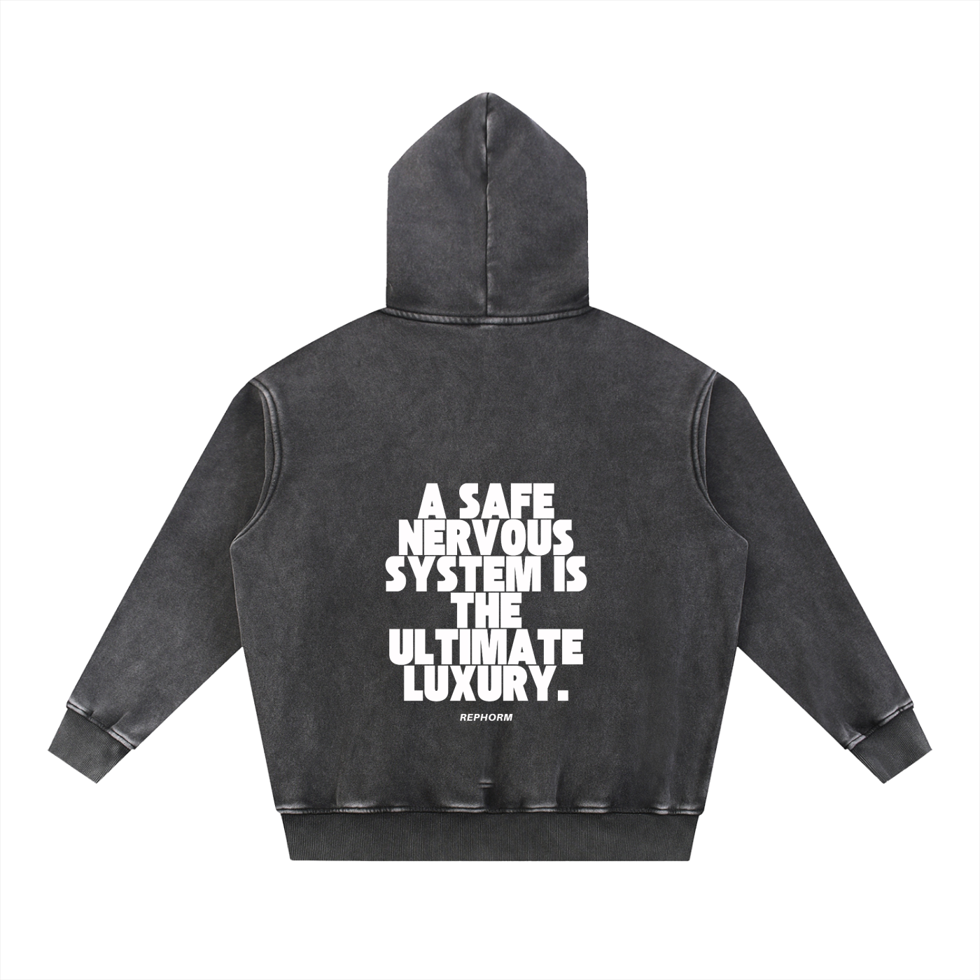 REPHORM Nervous System Snow Wash Fleece Oversize Hoodie