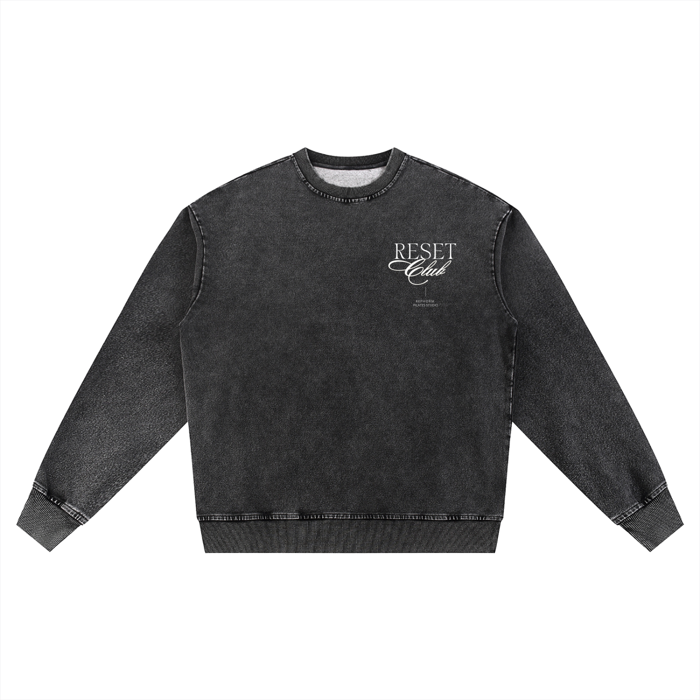 REPHORM Reset Club Snow Wash Oversized Crewneck Sweatshirt