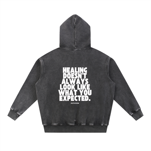 REPHORM Healing Snow Wash Fleece Oversize Hoodie