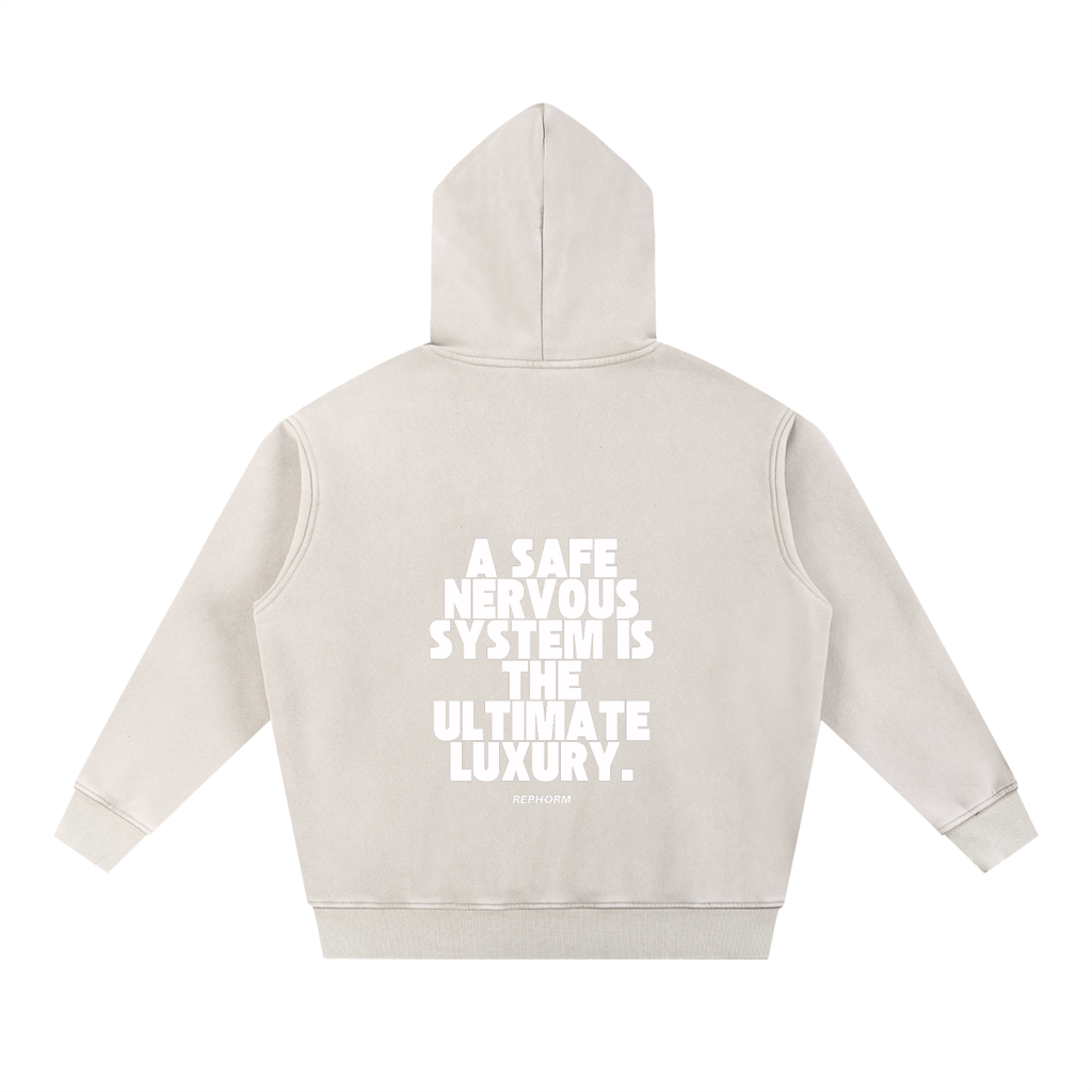 REPHORM Nervous System Snow Wash Fleece Oversize Hoodie