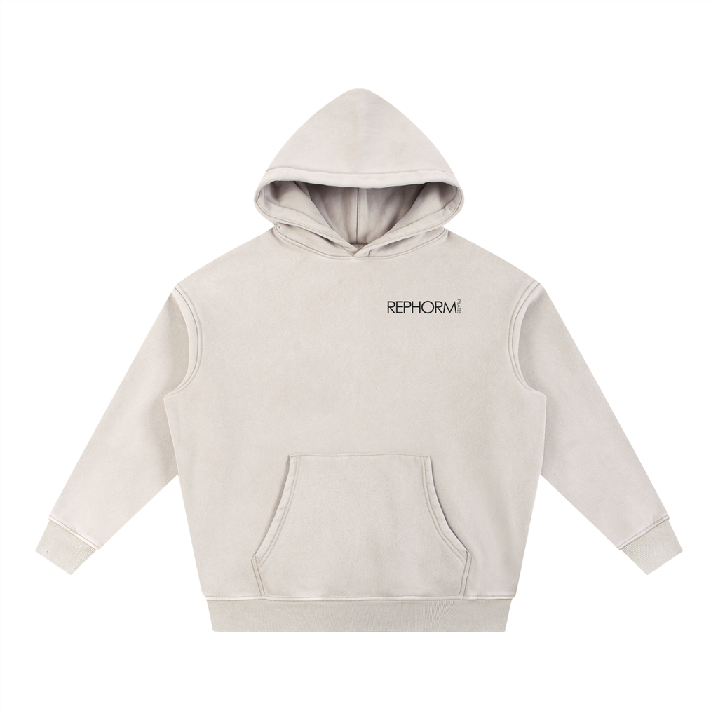 Snow Wash Fleece Oversize Hoodie